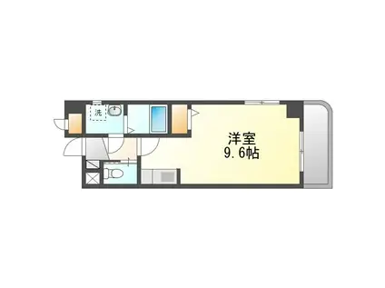 プロフィット牧志(ワンルーム/3階)の間取り写真