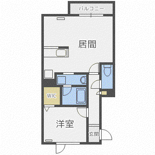 サンリバー富岡(1LDK/2階)の間取り写真