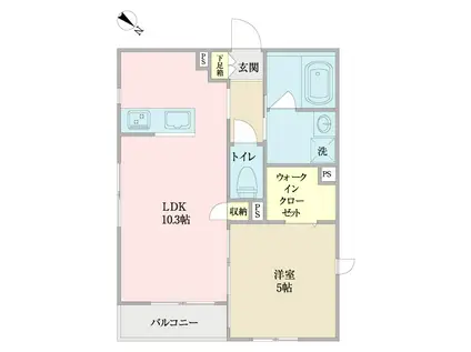 BE MAISON(1LDK/2階)の間取り写真