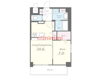 AZURE大手町(1LDK/3階)の間取り写真