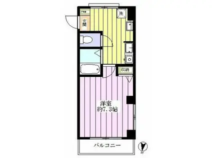 メゾン・ド・ラン(1K/1階)の間取り写真