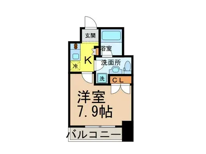 レジデンス金山スクエア(1K/6階)の間取り写真