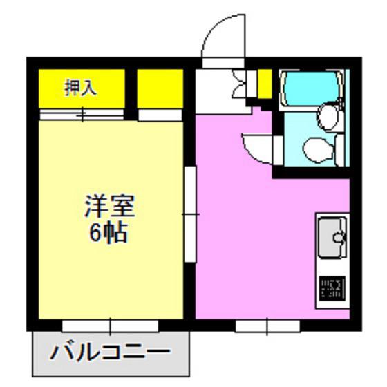 マルモレジデンス南(1K/1階)の間取り写真