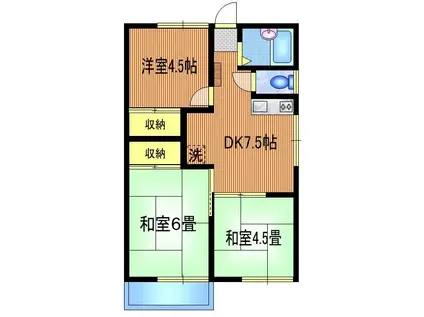 コーポサクラ(3DK/2階)の間取り写真