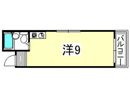 コーポU(ワンルーム/3階)の間取り写真