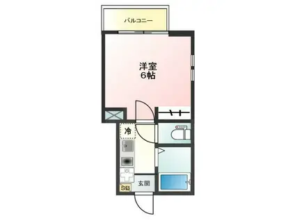 GLANZ赤羽ウエスト(1K/2階)の間取り写真