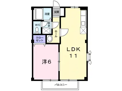 サンヒルズ光(2DK/1階)の間取り写真