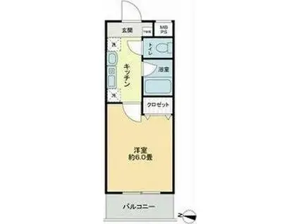 パピ中野ラウンジ(1K/2階)の間取り写真