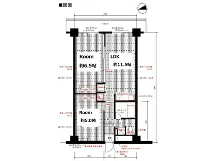 プラティーク鷺ノ宮(2LDK/2階)の間取り写真