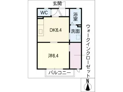 ステラ アイ(1DK/1階)の間取り写真