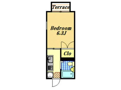 メゾン南行徳(1K/1階)の間取り写真