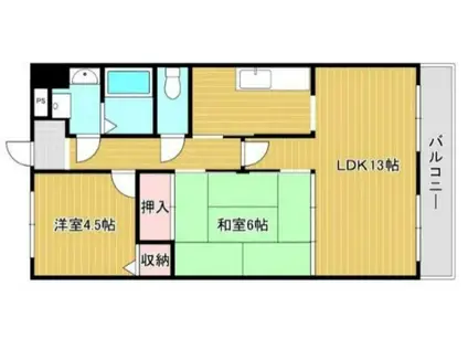 アビコOFK(2LDK/2階)の間取り写真