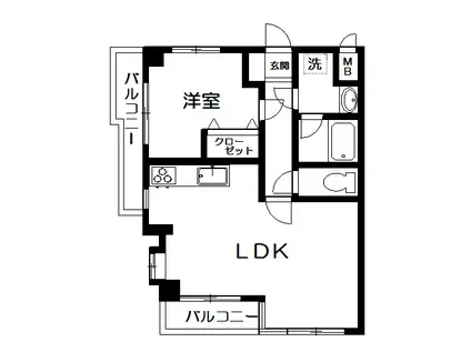 ライオンズマンション大泉学園第5(1LDK/2階)の間取り写真