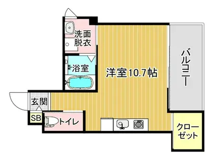 グリーン・ヒルズ 402(ワンルーム/4階)の間取り写真