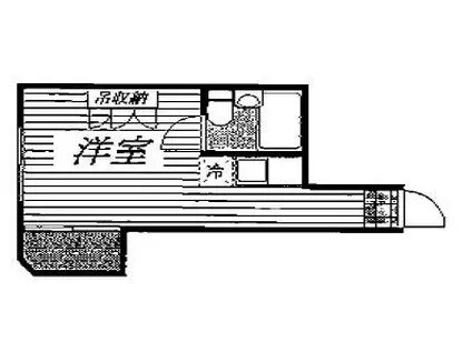 メゾン・ド・ロティール(ワンルーム/2階)の間取り写真