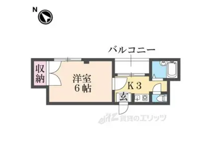 ヴォーグシャトー(1K/3階)の間取り写真