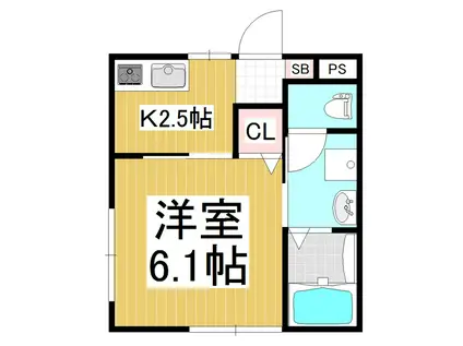 CASAI プレミオ(1K/2階)の間取り写真