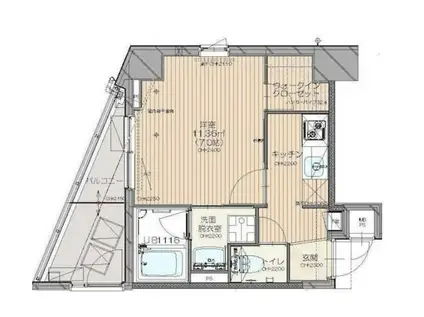 BELLE NEIGE(1K/3階)の間取り写真