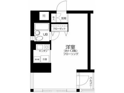 広洋フォルム横浜(ワンルーム/2階)の間取り写真