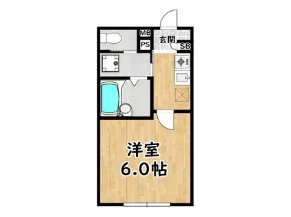 ウェルジー74(1K/1階)の間取り写真