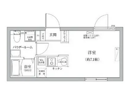 ベルシードステアー町屋(ワンルーム/1階)の間取り写真