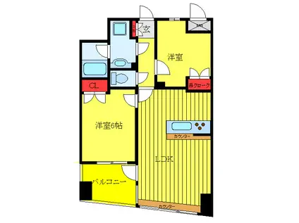グランシティーラピュタタワー(1SLDK/3階)の間取り写真