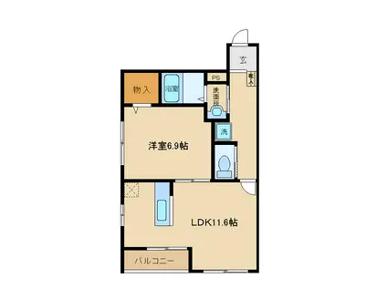 ARTE CORE(1LDK/3階)の間取り写真