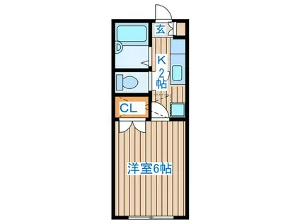 ロフトハウス吹上I(1K/1階)の間取り写真