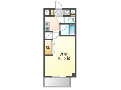 クレールメゾン(1K/2階)の間取り写真