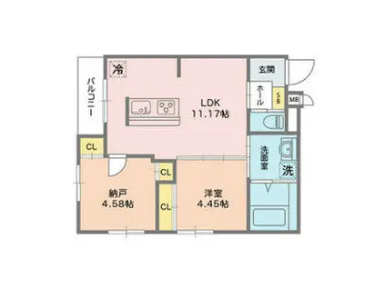 ヴェルデ大森(2LDK/2階)の間取り写真