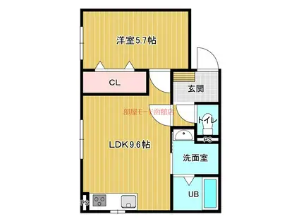 ALIVIO追分(1LDK/2階)の間取り写真