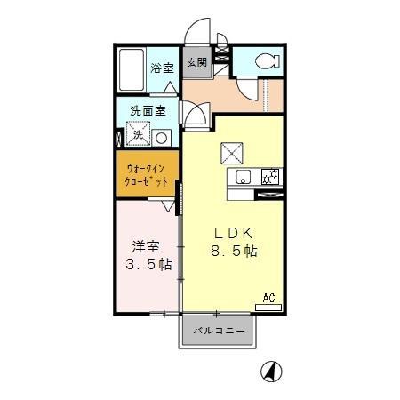 セジュール大和(1LDK/1階)の間取り写真