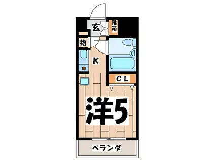 ライオンズマンション横浜大通公園3(ワンルーム/2階)の間取り写真