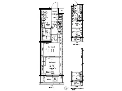 アークマーク中野鷺宮(2K/3階)の間取り写真