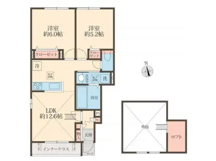 BELLE LEAD(2LDK/1階)の間取り写真