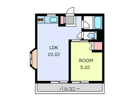 エクセレンスハイツ(1LDK/1階)の間取り写真