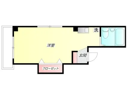 ウイング両国(ワンルーム/4階)の間取り写真