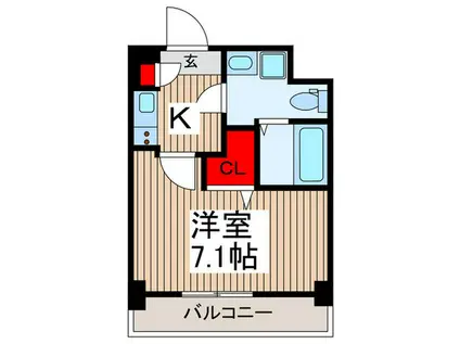 アルファコート戸田(1K/2階)の間取り写真