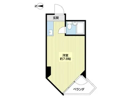 ハイツウエストロード(ワンルーム/2階)の間取り写真