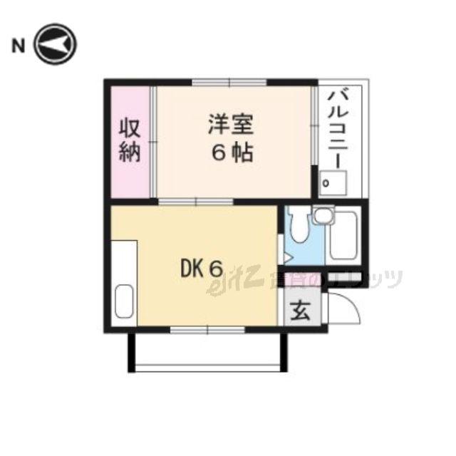 TWENTY20(1DK/2階)の間取り写真