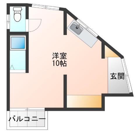山本文化(ワンルーム/1階)の間取り写真