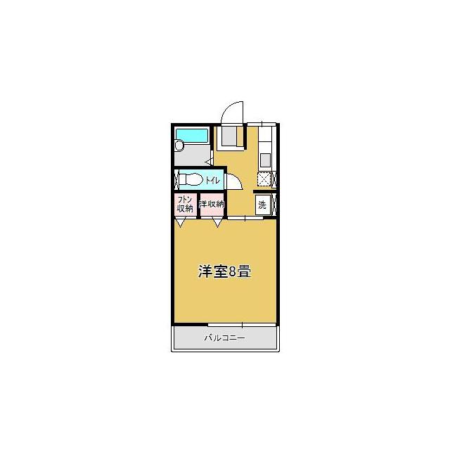 CHハッピーハイツ(1K/2階)の間取り写真