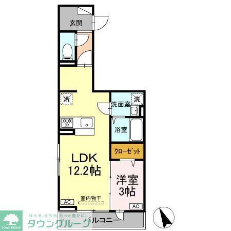 セレスティア京島(1LDK/2階)の間取り写真