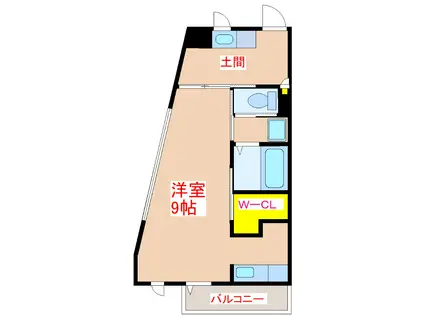 COSUMO UEARATA(ワンルーム/3階)の間取り写真