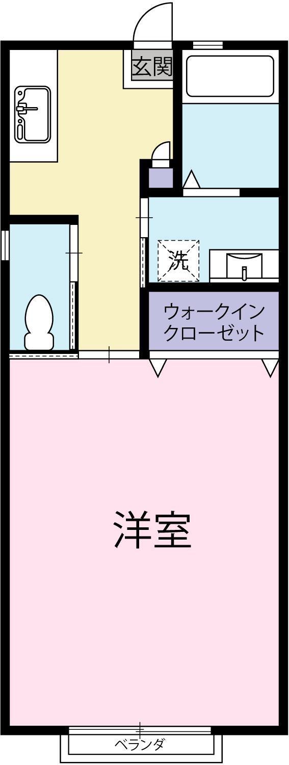 パロスめいじII(1DK/1階)の間取り写真