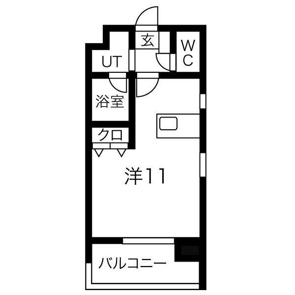アバンティ淡路(ワンルーム/7階)の間取り写真