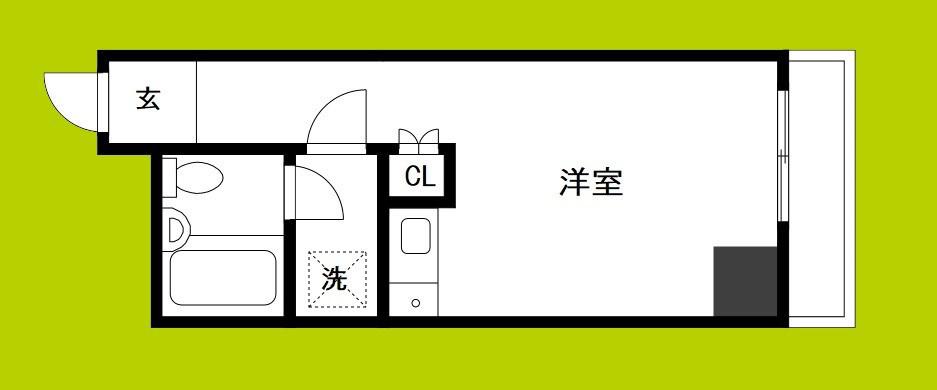 ダイアパレス谷町第三(ワンルーム/6階)の間取り写真