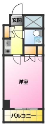 新丸子ダイカンプラザシティ(1K/3階)の間取り写真
