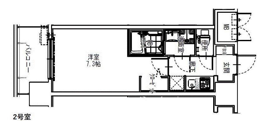 S-RESIDENCE大阪同心(1K/4階)の間取り写真