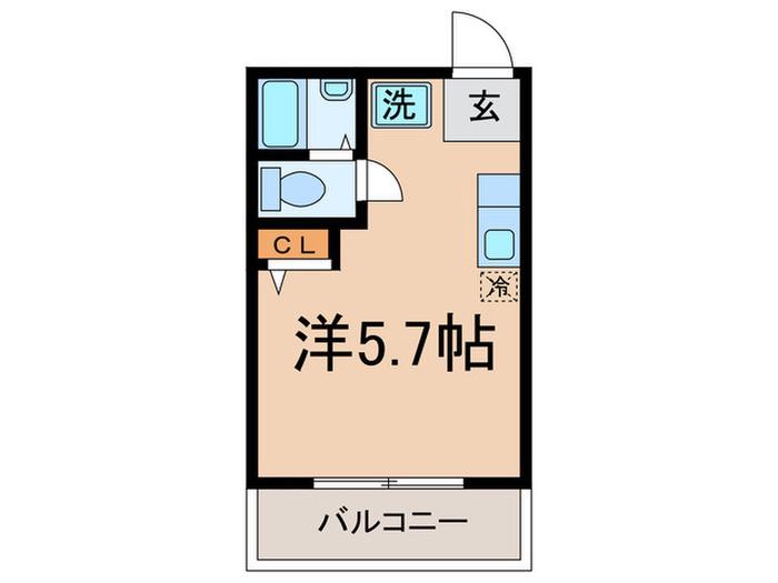 KIZUKI FLAT(ワンルーム/2階)の間取り写真